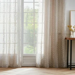 Voilage œillets pompons (140 x 280 cm) Axel Beige